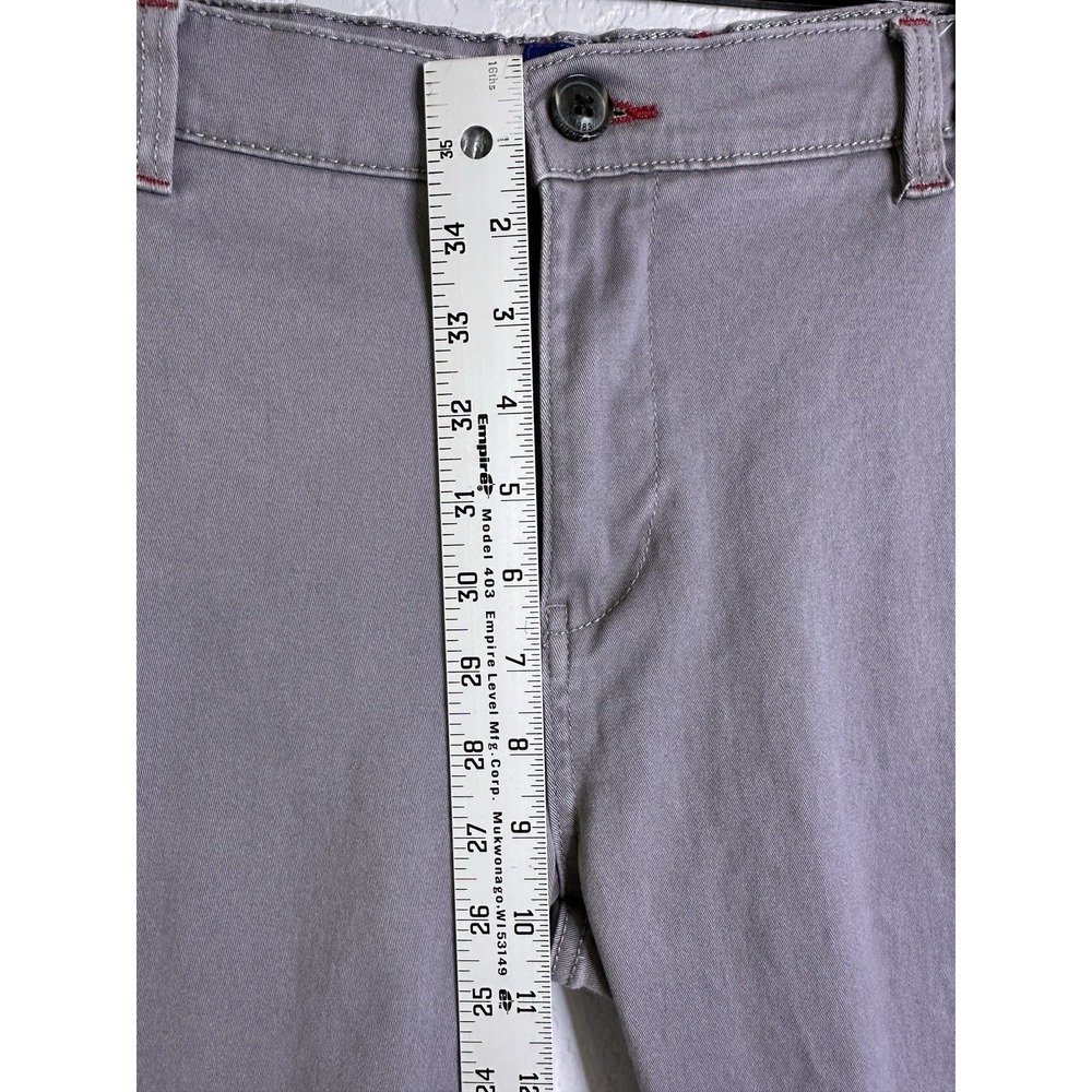 West Ace Mens Stretch Grey Shorts Size 34 Flat Front Inseam 8" - Picture 5 of 8